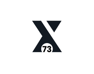 X73, 73X Initial letter logo