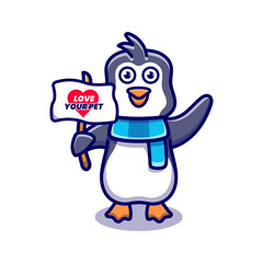 cute penguin campaign to love your pet