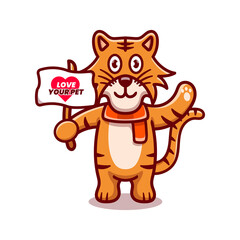 cute tiger campaign to love your pet
