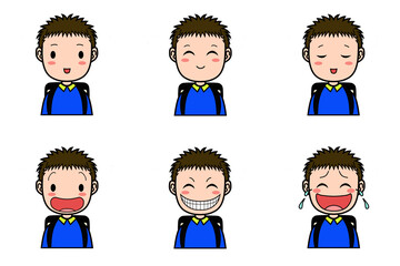 小学生男子の表情 笑顔➁