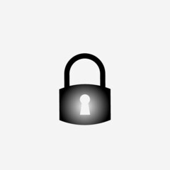 Vector of padlock icon on white background