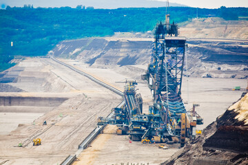 The Tagebau Garzweiler is a surface mine (German: Tagebau) in the German state of North-Rhine Westphalia. It is operated by RWE and used for mining lignite.. The mine currently has a size of 48 km²