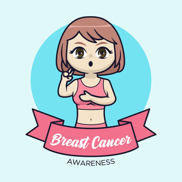 Breast cancer awareness illustration design
