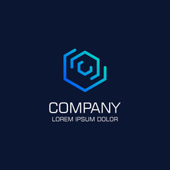 Obraz premium Techno logo. Digitial Technology Vector Design. Gradation style. Aplication icon. Design inspiration. Fit to your Digital media, Business, Company etc