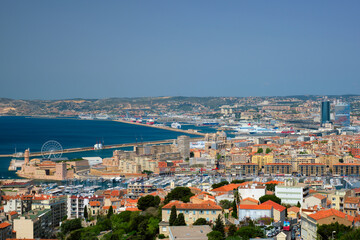 Fototapeta na wymiar View of Marseille town. Marseille, France
