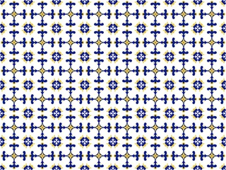 Azulejos Portuguese tile floor pattern, Lisbon seamless indigo blue tiles, vintage geometric ceramic, Spanish vector background. Moroccan geometrical interior patchwork. Azulejo moroccan wallpaper
