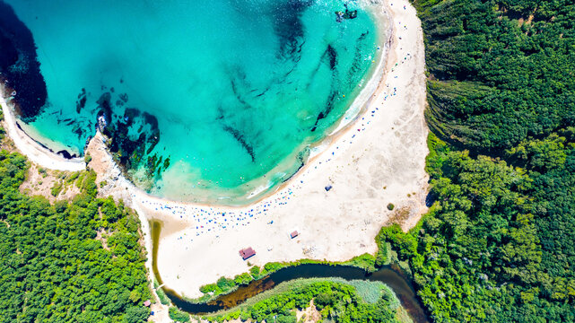 Silistar turquoise beach, Bulgaria coastline Black Sea