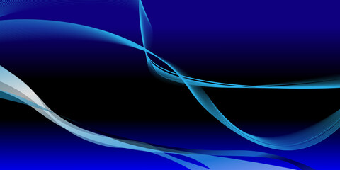 Abstract blue wave design decorative background vector