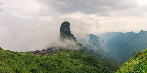 The Fanjingshan or Mount Fanjing, located in Tongren, Guizhou province, is the highest peak of the Wuling Mountains in southwestern China. Fanjingshan is a sacred mountain in Chinese Buddhism.