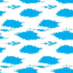 Blue Brush Stroke Fur Seamless Pattern