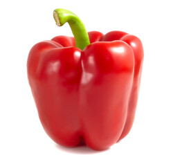 Red pepper isolated on white background. With clipping path