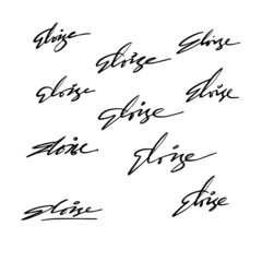 Personal Signature For Documents. Vector Illustration of Black Writing on a White Background