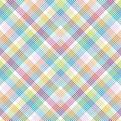 Fototapeta premium Rainbow Pastel Chevron Plaid Tartan textured Seamless Pattern Design