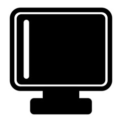 Comupter monitor icon symbol illustration on white background.