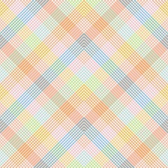 Rainbow Pastel Chevron Plaid Tartan textured Seamless Pattern Design