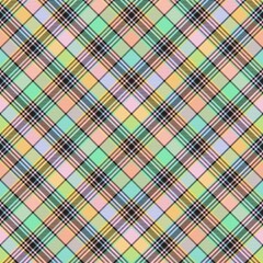 Rainbow Pastel Chevron Plaid Tartan textured Seamless Pattern Design
