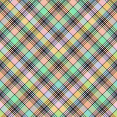 Rainbow Pastel Chevron Plaid Tartan textured Seamless Pattern Design