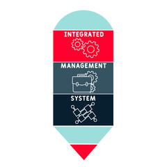 IMS - Integrated Management System acronym. business concept background.  vector illustration concept with keywords and icons. lettering illustration with icons for web banner, flyer, landing