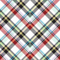 Rainbow Pastel Chevron Plaid Tartan textured Seamless Pattern Design