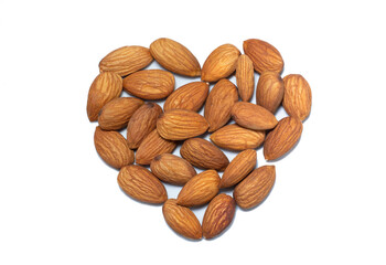 Almonds in the shape of a heart