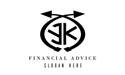YK  financial advice logo vector