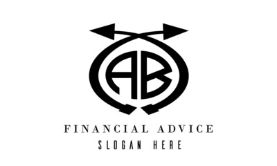 AB  financial advice logo vector