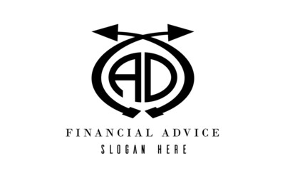 AD  financial advice logo vector