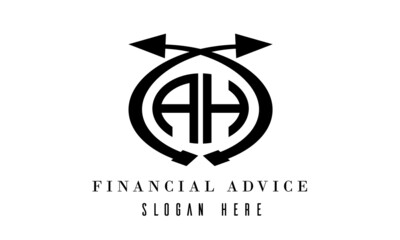 AH  financial advice logo vector