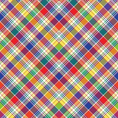 Rainbow Chevron Plaid Tartan textured Seamless Pattern Design