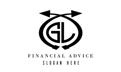 GL  financial advice logo vector