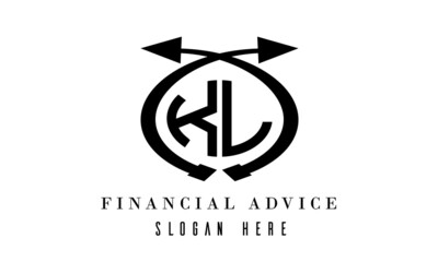 KL  financial advice logo vector