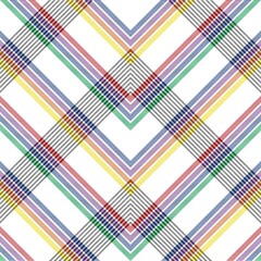 Rainbow Chevron Plaid Tartan textured Seamless Pattern Design