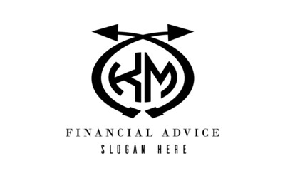 KM  financial advice logo vector