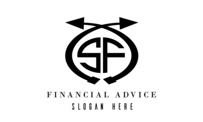 SF  financial advice logo vector