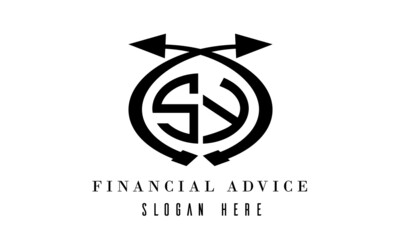 SY  financial advice logo vector