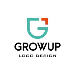 A clean, modern logo about growth. EPS 10, Vector.