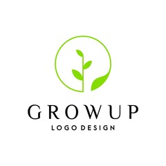 A clean, modern logo about growth.
EPS 10, Vector.