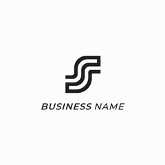 design logo creative letter S  connect