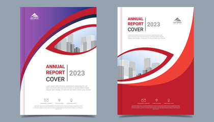 Annual report business in A4  size. Modern Brochure template cover design, annual report with  geometric and wavy  lines for business promotion on white background, vector illustration
