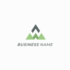 Fototapeta premium logo design combine letter W and triangle