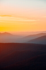 sunset in the mountains