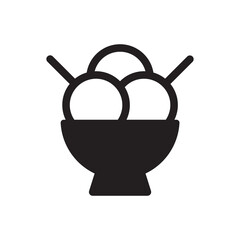 Chocolate and cream icon - sweet food icon