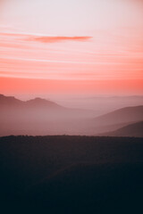sunset in the mountains