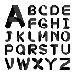 Set of alphabet letters icons, special font. Vector illustration eps 10