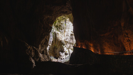 Interior of the Skocjan Cave, Slovenia.