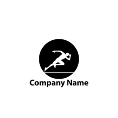 Running silhouette logo