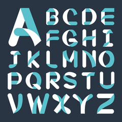 Set of alphabet letters icons, special font. Vector illustration eps 10