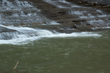 Cascading water outdoors