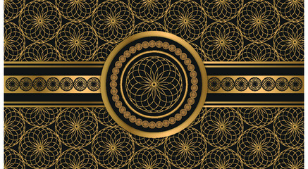 Round Gold Luxury Pattern