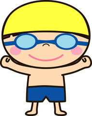 水泳をする子供